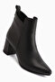 Julia Genuine Leather Black Heeled Women's Boots
