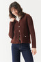 Women's pocketed cardigan with plush look - 7
