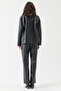 Women's Straight Cut Leather Pants - 5