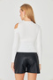 One Shoulder Buckle Detailed Asymmetrical Long Sleeve Blouse - 8