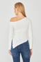 Asymmetrical Blouse with Gathered Side Detail - 6