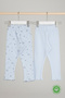 2-Pack Combed Cotton Corded Fabric Baby Tights 100% Cotton