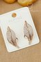 Xuping Vip Earrings - Xuping Zircon Stone Leaf Model Rose Xuping Hoop Earrings Non-Tarnish Non-Fading 2.8cm