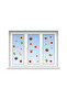 Autumn Themed Large Glass and Wall Sticker Set (44X30 cm 2 Pieces)