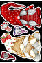 New Year Themed Large Glass and Wall Sticker Set (44X30 cm 2 Pieces) - 2