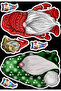New Year Themed Large Glass and Wall Sticker Set (44X30 cm 2 Pieces) - 3