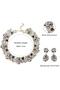 Big Collar Multi-Color Necklace Choker Earrings Set Wedding Party Invitation Graduation - 8