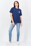 Looney Tunes Women Crew Neck Short Sleeve Graphic T-Shirt, Blue - 4