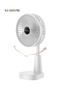 3-Speeds Mini Adjustable Automatic Swing Air Flow Desktop Fan 9W HH-196 White