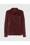 Satin Sleep shirt with button front in Russian Ruby