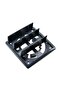 6462 Square Movable Aspirator Chimney Cover Wall Vent Adjustable (Smoked) - 5
