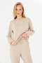 Women's Modal Fabric Comfortable Fit Tracksuit Set Beige 8509-B - 4