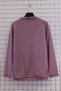 Women's Plus Size Collar Lace-Up Long Sleeve Skirt Elastic Striped Transitional Sweatshirt - 4