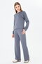 Women's Modal Fabric Comfortable Fit Tracksuit Set Smoked 8509-F - 3