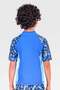 Boys Kids Rashguard Short Sleeve - Navy Blue Surf - 2