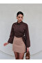 Women's Flared Sleeve Shirt with Tie Belt - 4
