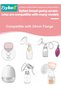 10 Pcs Flange Sizing Kit 13/15/17/19/21mm for 24mm Flange/Shield of Most Pumps, Silicone Flange Insert for Momcozy/Spectra/Bellababy Breast Pump, Breastfeeding Essential Pumping Kit for Moms - 5