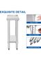 HARDURA Stainless Steel Commercial Work Table 24×12 in with Undershelf & 2" Backsplash NSF 430 - 5