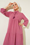 T1627 Collar Lace-Up Dress - A. Pink - 4