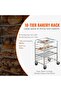 VEVOR 10-Tier Aluminum Bun Pan Rack with Brake Wheels, 26 x 20.3 x 39 in - 3