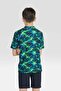 Boys Youth Two Piece Swimsuit - Nero Green Tie Dye - 2
