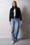 Women's zip-up Mock Neck relaxed fit jacket - 3