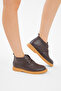 Women's Brown Leather Thermo Sole Lace-Up Casual Boots - 2