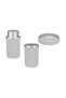 Bathroom set, BERILO, 3 pieces, Plastic, Gray