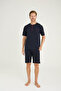 New Season Summer Button Collar Luxury Design Pajama Set - 3