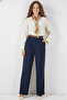 Belted Hijab Pants 6696 Navy Blue