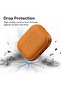 Tree Texture TPU Case for AirPods Pro 3 2025, with Hand Strap & Cleaner Pen Orange - 5