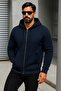 Men's Trend Winter Navy Blue Oversized Sweatshirt - 3