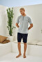 New Season Summer Button Collar Luxury Design Pajama Set - 3