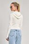 Women's Zippered Sweatshirt - Ecru - 5