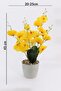 Artificial Cobalt Ida 5-Branch Wet Orchid Bunch 45 cm Yellow - 3