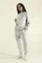 Women's Winter Relaxed Fit Crew Neck Jogger Sweatsuit Set - 4