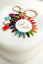 Golden Yellow Nail Polish Detail Nail Master Bag Accessory Keychain - 2