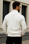 Men's Trend Winter White Zippered Sweatshirt - 6
