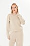 Women's Modal Fabric Comfortable Fit Tracksuit Set Beige 8510-B - 2