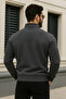 Men's Trend Winter Anthracite Zippered Sweatshirt - 5