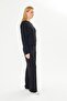 Women's Modal Fabric Comfortable Fit Tracksuit Set Black 8510-S - 7