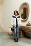 Ecru Garni Detailed Zippered Plush Coat - 4