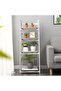4-Tier Wooden Ladder Bookshelf - Foldable Multifunctional Open Storage Rack (White) - 6