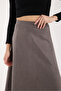 Women's Hijab Suede Flared Maxi Skirt - 7
