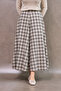 Cream Plaid Four-Piece Skirt - 4