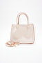 Women's Shoulder Bag with Stitching Detail - 2