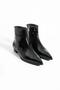Women's Genuine Leather Boots Black Patent Leather - 4