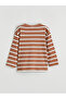Crew Neck Striped Girl's T-Shirt - 2