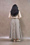 Cream Plaid Four-Piece Skirt - 5