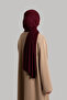 Combed Cotton Shawl - Claret Red - 4